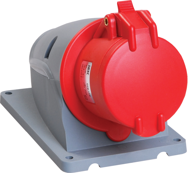 Розетка стационарная силовая ССИ-124 3Р+РЕ 32А 380В IP44 MAGNUM IEK