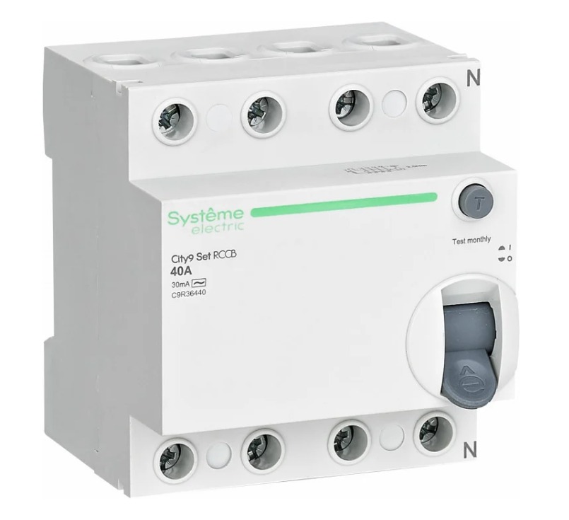 Выключатель дифференциального тока (УЗО) 4P 40А 30мА тип AC 400В City9 Set Systeme Electric