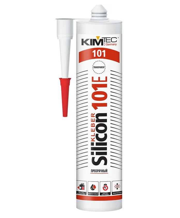 Герметик силиконовый 101Е KIM TEC 280 мл прозрачный