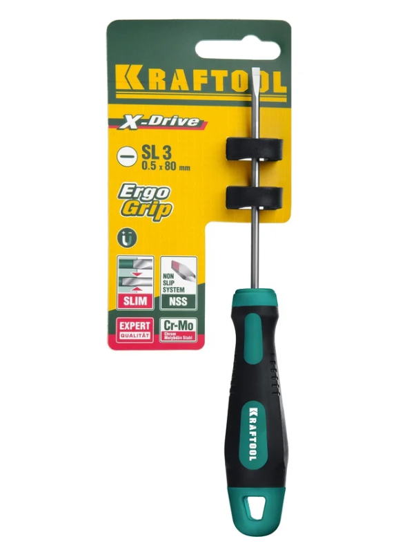 KRAFTOOL Х-Drive SL3x80 отвертка