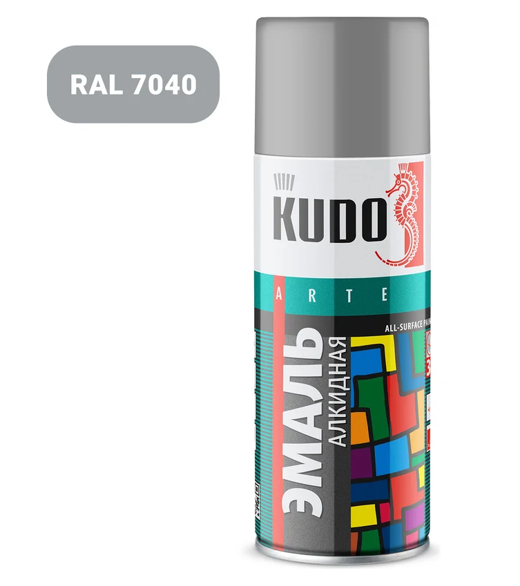 Краска аэрозоль №1018 серая KUDO 520 мл