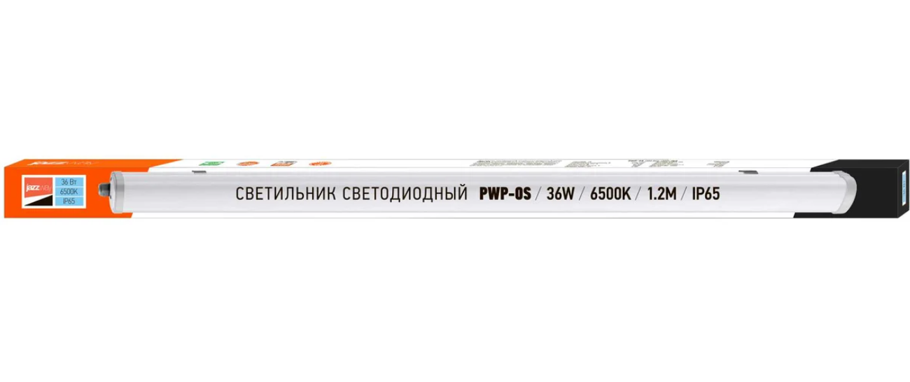 Светильник светодиодный настенно-потолочный PWP-OS 36Вт 6500К 3780Лм IP65 1200мм JazzWay