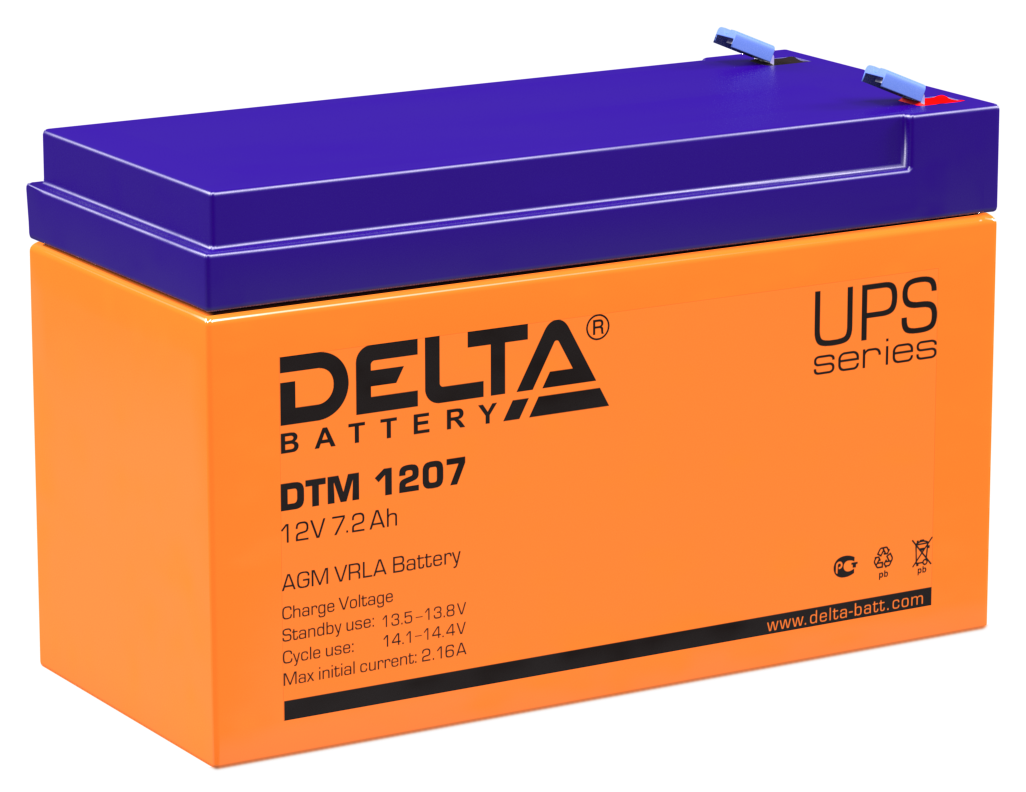 Аккумуляторная батарея Delta DTM 1207 12В 7.2Ач