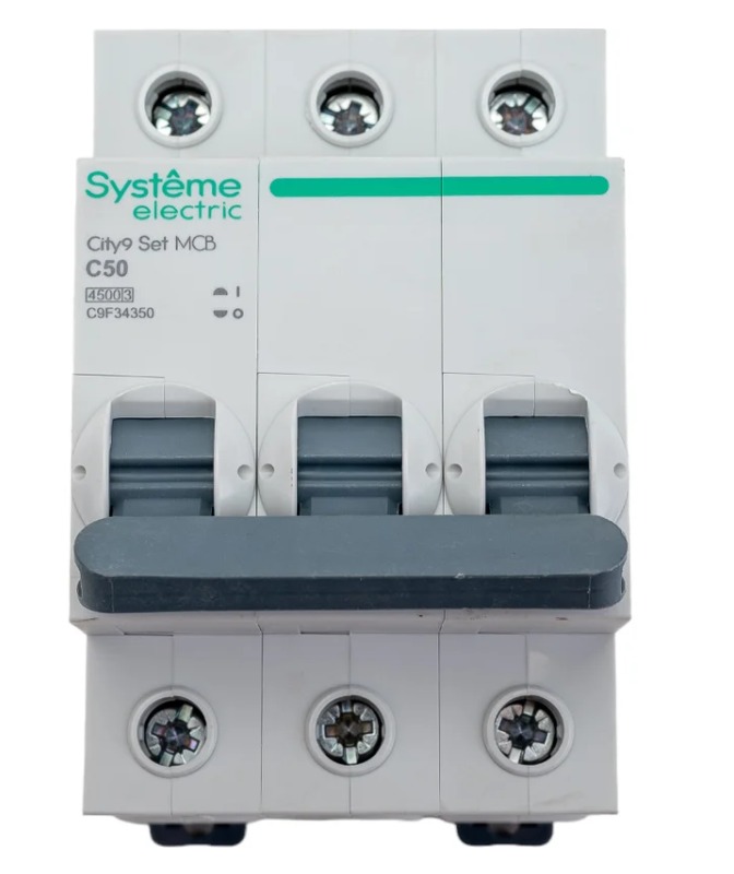 Выключатель автоматический трехполюсный 50А С 4.5kA 400В City9 Set Systeme Electric
