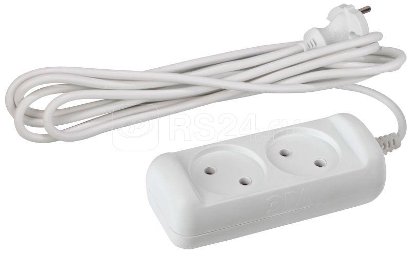 Удлинитель 2х1.5м без зазeмления 10А IP20 U-2-1.5m ПВС 2х1 ЭРА