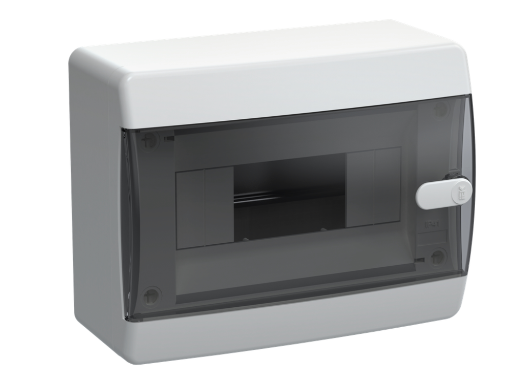 Корпус пластиковый навесной ЩРН-П-8 IP41 черная прозрачная дверь UNION Compact IEK