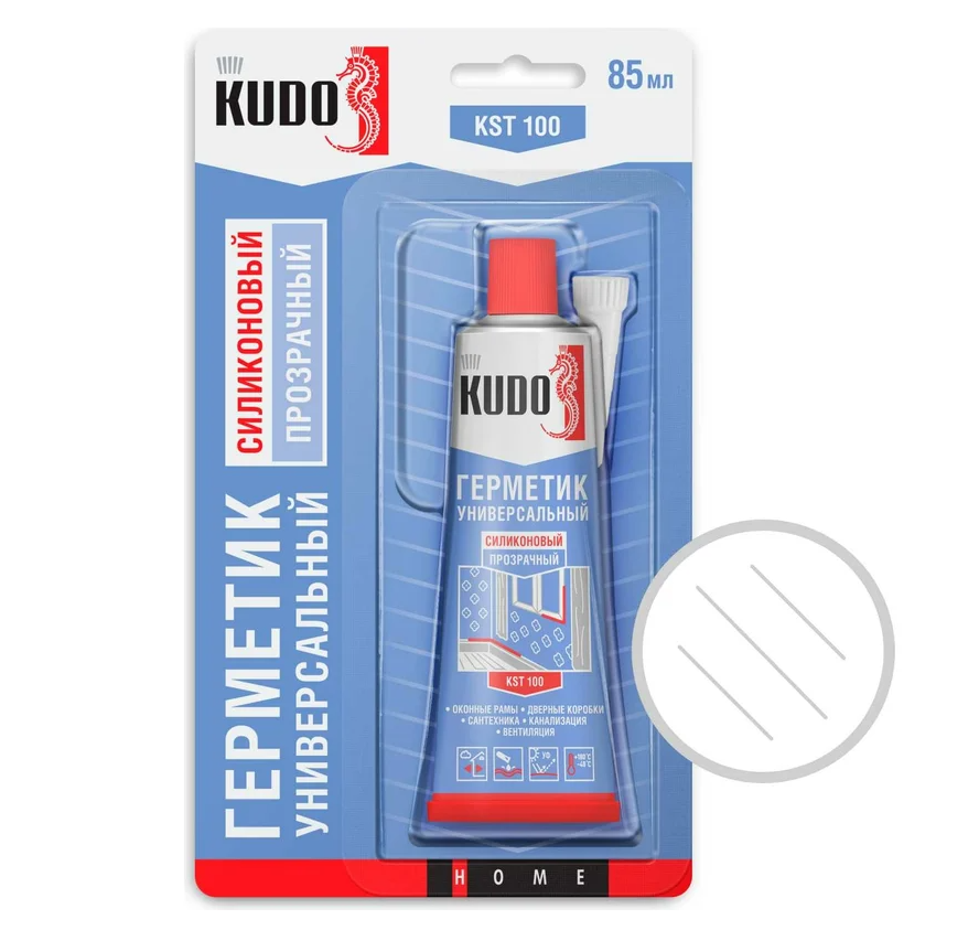Герметик силиконовый KST 100 прозрачный 85 мл KUDO