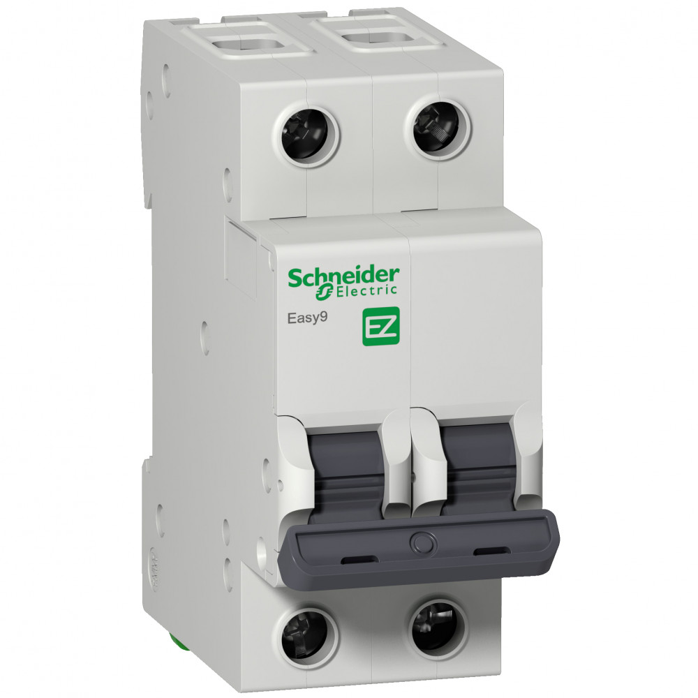 Выключатель автоматический двухполюсный 63A C 4.5кА Easy9 Schneider Electric