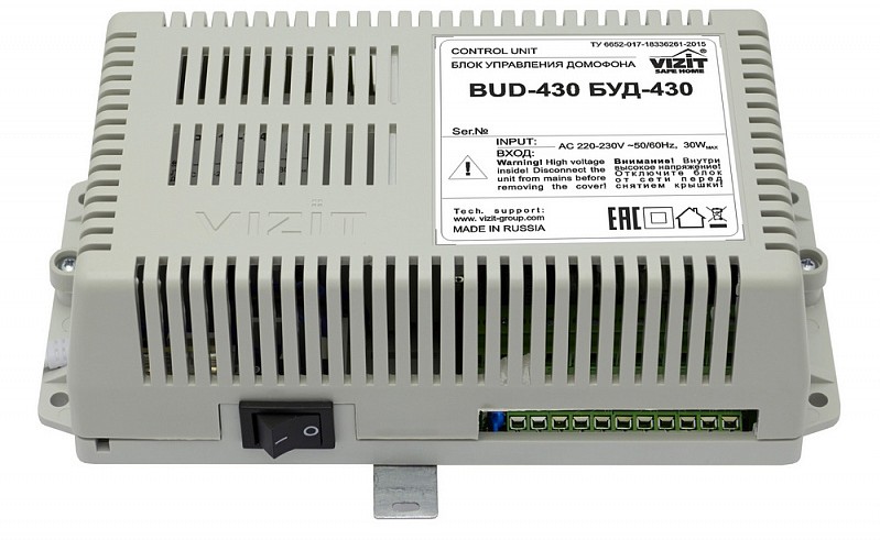 VIZIT БУД-430S Блок управления и питания домофона