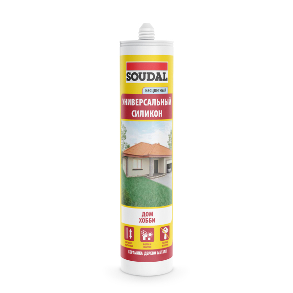 Силикон универсальный прозрачный 280 мл Soudal